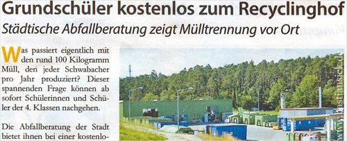 Grundschüler kostenlos zum Recyclinghof_WZ (Stadtblick, Stadtzeitung Schwabach, Ausgabe vom 08.10.2014) von Silke Lilly 09.10.2014_sSyr19be_f.jpg